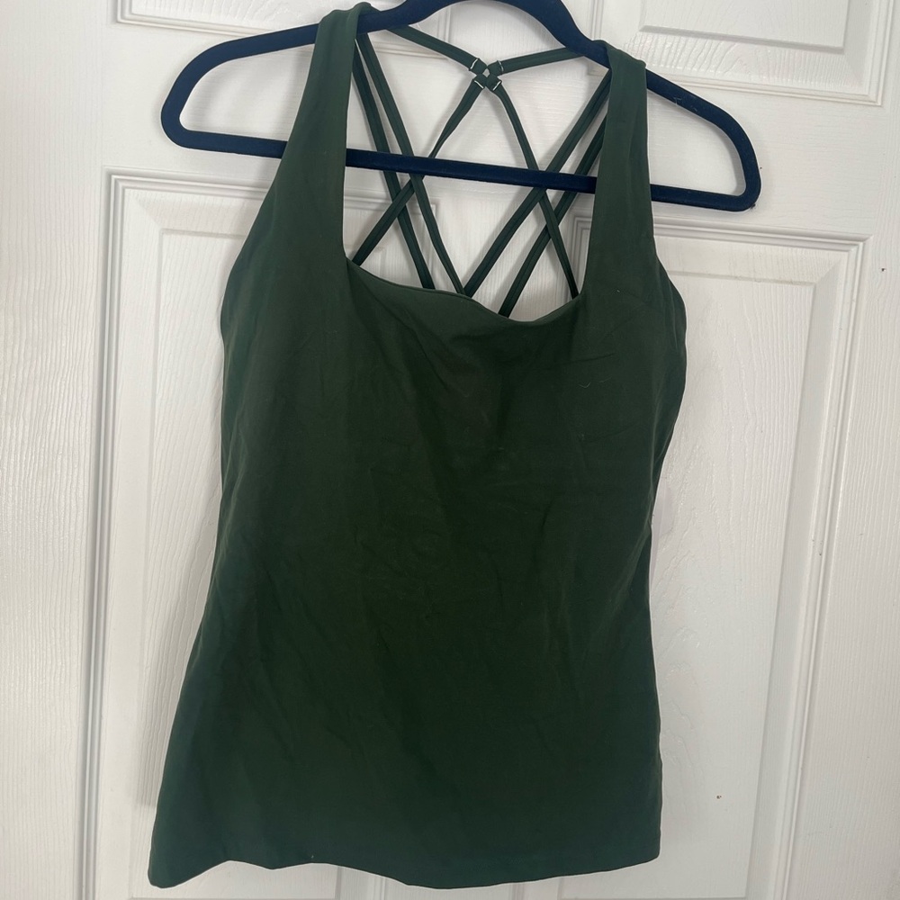 BuffBunny Green Strappy Tank Top